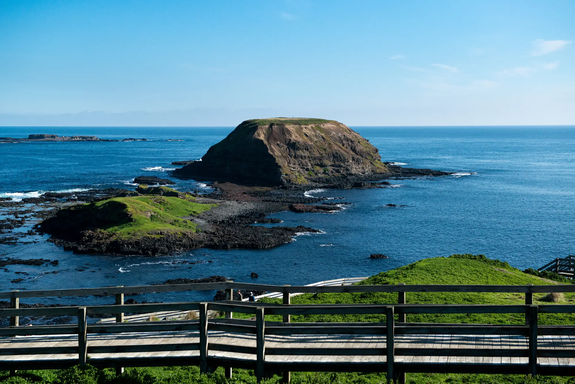 the-nobbies-boardwalk-phillip-island Scenic coastal view of The Nobbies boardwalk and Bass Strait, Phillip Island on a private tour from Melbourne.